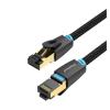 Cat8 Ethernet Cable STTP 40Gbps 2000MHz Cat 8 RJ45 Network LAN Patch Cord for Router Modem Internet RJ 45 Ethernet Cable(Nylon B-R,3M) view 4