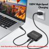 Yunseity USB C to Converter, 4K 60Hz, MST SST with PD 3D HDR for HDTV, Monitor, Projector, Gaming, Office, Movie Watching view 2