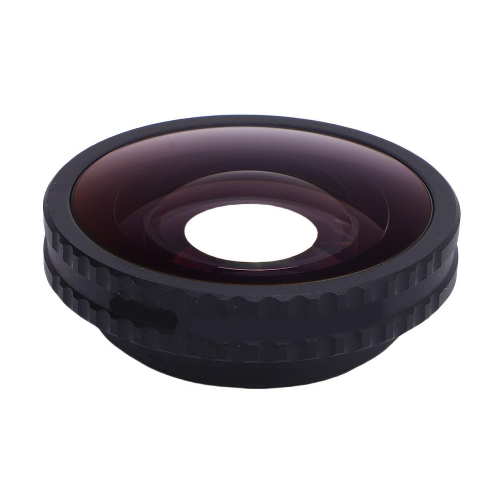 Wisoqu 185 Degree FOV Wide Angle Lens with Glass, Aluminum Alloy Frame for Osmo Action 5 Pro Camera, Threaded Attach, Compatible Mount, Double Coated Optics
