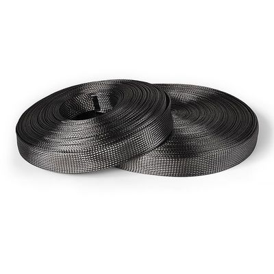 QQEURZSF 1M Carbon Fiber Cable Sleeve Braid 4MM-80MM Hollow Conductive Tape Wire Shielding Sleeve High Temperature(4mm,2m)