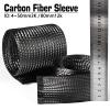 QQEURZSF 1M Carbon Fiber Cable Sleeve Braid 4MM-80MM Hollow Conductive Tape Wire Shielding Sleeve High Temperature(4mm,2m) view 2