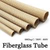 QQEURZSF Fiberglass Tube 1mm ~ 30mm HTG Cable Sleeve Soft Glass Fiber Braided Insulated High Temperature Pipe Wire Wrap(5mm,10m) view 3