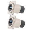 DIYEAH USB Panel Mount Coupler Adapter Reinforced Shell USB Connector for High Speed Data Transfer Scratch Resistant Female Extension Socket for Desktop Laptop and Media Devices view 1