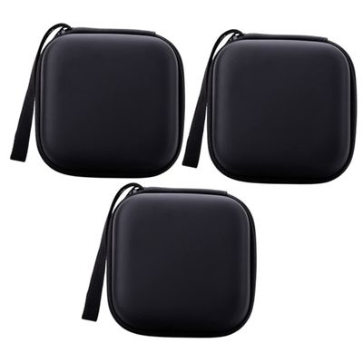 Uonlytech 3pcs Portable EVA Storage Bags for Earphones and Cables Wear Resistant Travel Organizer Pouches with Opening for Electronics Accessories Lightweight Multi Functional Carrying Cases