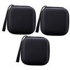 Uonlytech 3pcs Portable EVA Storage Bags for Earphones and Cables Wear Resistant Travel Organizer Pouches with Opening for Electronics Accessories Lightweight Multi Functional Carrying Cases view 1