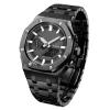 EZZON 5rd GA2100 mod kit, Metal Watch Band Bezel Models for GA2100/ GA2110, Men's Watch Modding Replacement Accessories With Bottom Cover(Black) view 1