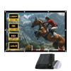 16:9 4K HD Foldable Projector Screen for Indoor Outdoor Home Theater, 150/200/300 in Portable Wrinkle-Free Projection Screen for Movie Night Camping Party(120in 16:9) view 1