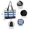 aidingzhi Blue White Striped Butterfly Dragonfly trendy computer cases for laptops with zipper work handbags for travel with tablet view 4