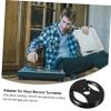 SEWACC Round Vinyl Record Adapter for Turntable Replacement Center Accessory for Record Players Stable Wear Resistant Disk Adapter Compatible with Vinyl view 2