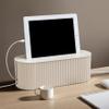 Cable Organizer Storage Box, 13 in, Plastic Cord Management with Power Strip, Dustproof & Water-Resistant for Office view 3