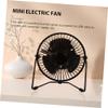 jojofuny Mini USB Clock Fan with LED Temperature Display Rotatable Portable Cooling Fan for Desktop and Office Metal Build with Built in Message Function Compact Design for Home and Car Use view 3