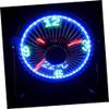 Gatuida Mini Desktop USB Portable LED Fan with Metal Frame Motor Temperature Message Display Quiet Cooling for Office Home Travel view 1