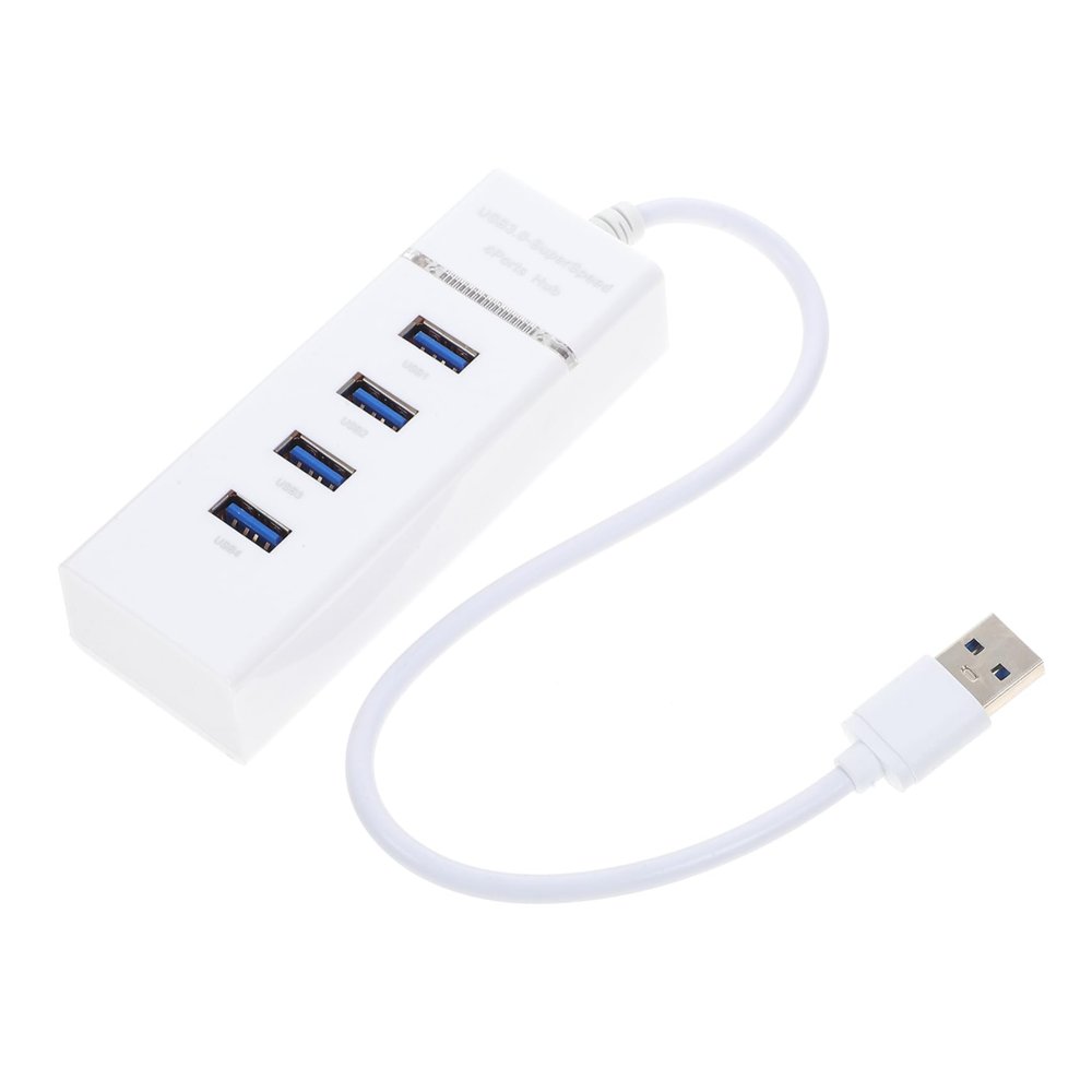 DOITOOL Port USB Hub Adapter with LED Indicator Compact Multi Expansion Splitter for Fast Data Transfer Portable for Laptop and Desktop Use