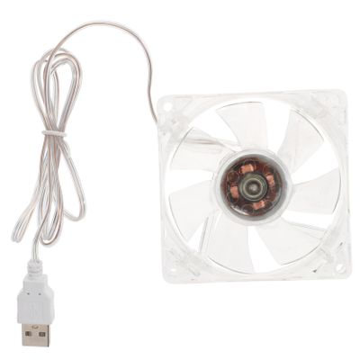 DIYEAH Transparent Acrylic Pet Cooling Fan USB Portable Small Cage Fan for Hamsters and Small Animals Summer Cooling for Crates and Kennels
