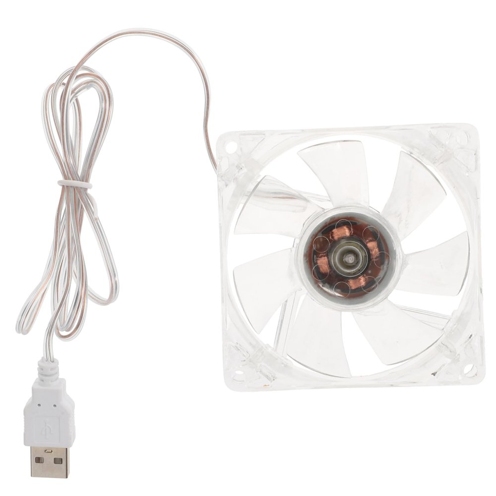 DIYEAH Transparent Acrylic Pet Cooling Fan USB Portable Small Cage Fan for Hamsters and Small Animals Summer Cooling for Crates and Kennels