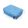 ASAKKURA Electronic Organizer Three Polyester Cable Storage Pouch with Mesh Compartments Lightweight Tech Organizer for Chargers Usbs Phones Power Banks Sky Blue view 2