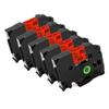 5PK Black On White Label Tape Compatible with P3100 E1000 Pro Ribbon Label Maker Printer TZe-231 TZe-631(5pcs Black on Red) view 1