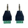 10PCS Section 3.5mm Jack Connector Stereo DC Free Screw Crimping Audio Interface Terminal Block Mono Channel Plug Adapter (Black  10Pcs) view 3