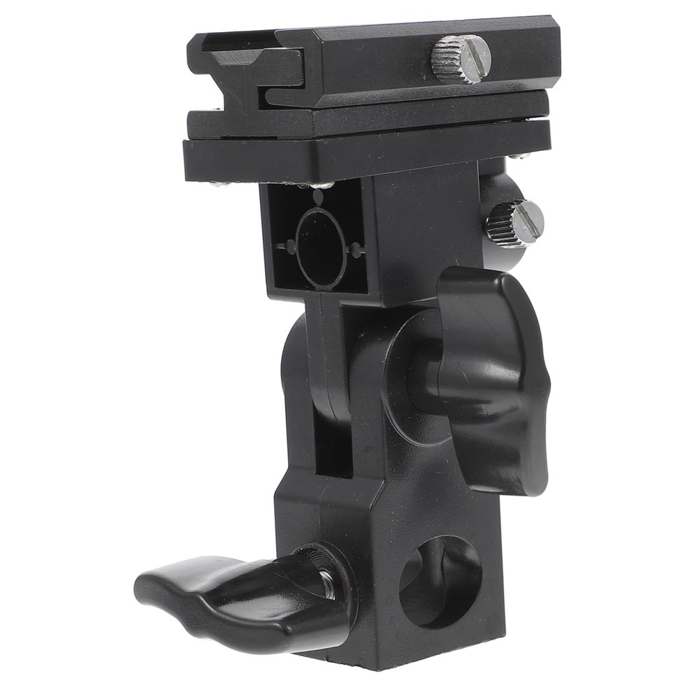 SHINEOFI Adjustable Light Stand Adapter Flash Bracket with Swivel Holder for Photography Lights Compatible with External Reflector Umbrellas Practical DSLR Camera Flash Mount