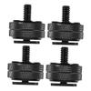 BRIGHTFUFU 4 PCS Hot Shoe Mount Adapter Dual Screw Camera Conversion Screws with Nuts for Flash Holder Compatible with DSLR Rig view 1
