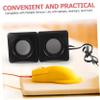 Angoily USB Powered Mini Desktop Speaker Small Compact Stereo Audio for Laptop Home Office Travel Portable Plug and Play Compatible with Multiple Devices view 2