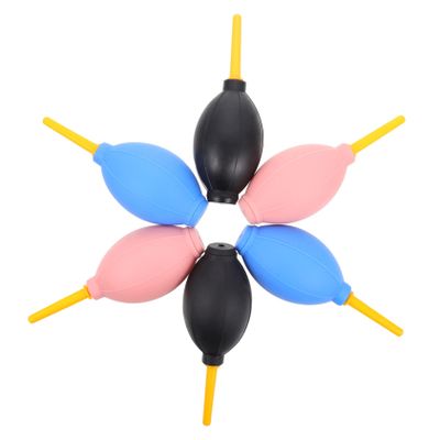 CATIEBYE 6pcs Camera Lens Air Blower Cleaning Kit for Eyelash Extensions and Sensor Dust Removal TPE Material Solid Color Ball Design Easy Operation for DSLR Keyboard and Electronics