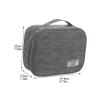 CATIEBYE Portable Digital Organizer Case with Ample Space for Chargers Cables Power Banks USB Drives Grey Travel Pouch for Men and Women Sleek Multifunctional Electronics Storage Bag for view 2