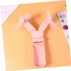 balacoo Double Headed USB Mini Folding Fan Fan with Speed Air Modes Lightweight Quiet Plastic Table and Handheld Use for Travel Summer Outdoors Pink view 2
