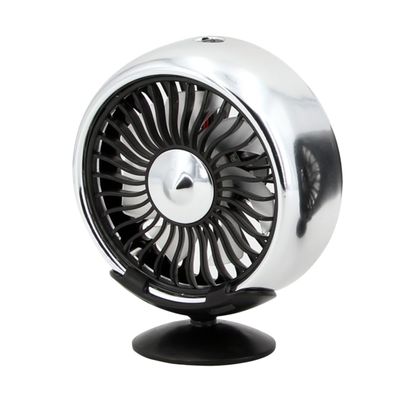 Mikikit USB Car Air Cooling Fan Adjustable Strong Wind Vehicle Dashboard Cooler Fan with Quiet Operation Portable for Office Home Silver
