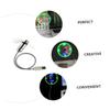SHINEOFI Portable USB Clock Fan with Real Display Flexible Neck Mini Cooling Fan LED Digital Display Memory Function for Desk Car Home Use view 2