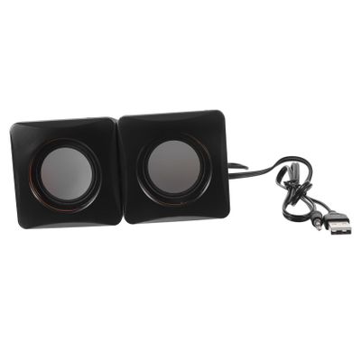 COOLHIYA Mini USB Computer Speakers Portable Plug and Play Stereo Sound for Laptop Desktop Home Office Compact Lightweight Music Player