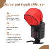 PATIKIL 3.5" x 2.4" Soft Mini Flash Diffuser Cap, 4 Pack Universal Elastic Flash Diffuser Cover for DSLR Camera Flashlight, White, Yellow, Red, Blue view 3
