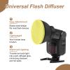 PATIKIL 7.1" x 7.1" Soft Mini Flash Diffuser Cap, 2 Pack Universal Elastic Flash Diffuser Cover for DSLR Camera Flashlight, Yellow view 3