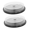 NUOBESTY 2pcs Plastic Dvd Storage Buckets Compact CD Storage Boxes with Disc Capacity Space Saving Organizer Containers for Dvds and view 1