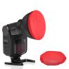 PATIKIL 6.3" x 6.3" Soft Mini Flash Diffuser Cap, 2 Pack Universal Elastic Flash Diffuser Cover for DSLR Camera Flashlight, Red view 1