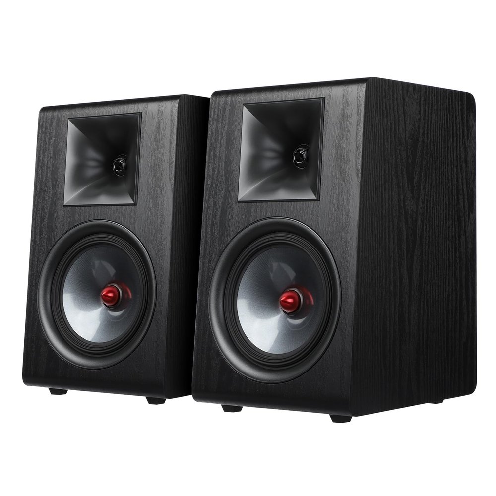 AIYIMA P600 6.5" Bookshelf Speakers for Desktop, 6 Tilted Design & Carbon Fiber Woofer & Horn Silk Tweeter, 30Hz-20kHz 2-Way Passive Speaker for Home Audio Stereo Amplifier