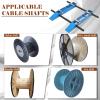 2T Cable Drum Roller Reel Dispenser Heavy Duty Cable Dispenser Wire Reel Holder Adjustable Rear 11.8-47.2 inches Easy to Operate view 3