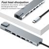 8 in 1 USB C Hub with 100W PD Charging 4K High Definition Multimedia Interface Ethernet Port USB 3 0 Ports and Memory Card Reader for Laptop and More view 3