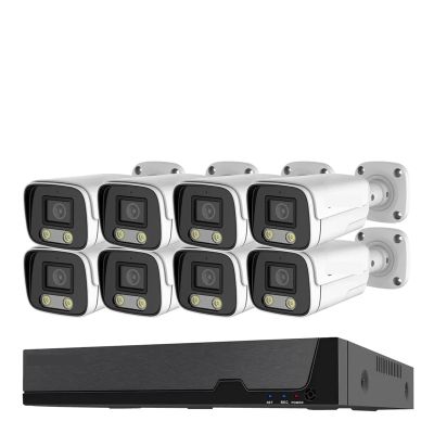 Tuya App Security IP Camera System 4K POE NVR Kit CCTV Audio Recording Outdoor Video 5MP Surveillance IP Camera Set(None,Army Green_EU Plug)