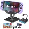 Switch 2 Dock+ Stand kit for Nintendo Switch 2 Portable Dock+HDMI 2.1/PD/USB A 3.2 Interface,Compatible with MASC/Laptops(Requires Manual firmware Update for NS2'S 21 Version) view 1