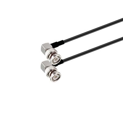 LIHUA Right Angle BNC Adapter R*/F Coax RG174 RG58 RG316 Cable 50  for Video Camera System Extension Pigtail Cord(J,2M)
