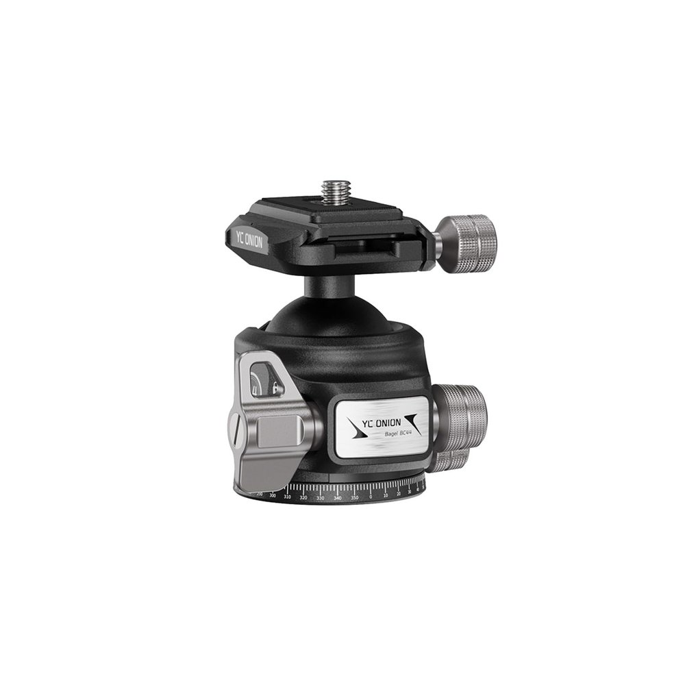 BC44 44mm Ball Head, Arca Swiss Quick Release Plate, Panorama Ball Head, 360 Rotation, Low Center of Gravity, lntegrated Design for DSLR Cameras (Payload 15kg, 33lb)
