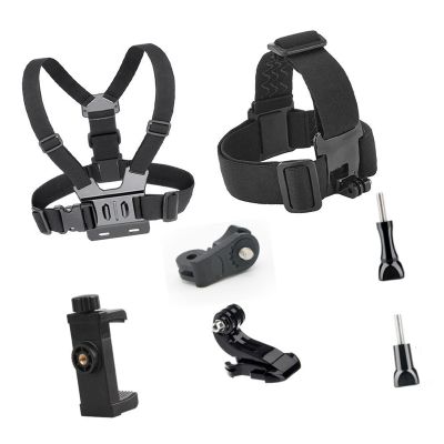 Adjustable Elastics Head Mount for Action Cameras with Antislip Secure Outdoor Sports Helmet Mount Action