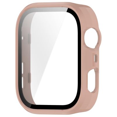 Clear Display Shielding Case with Reinforced PC Shell & Smooth Button Access Suitable for Watch Fit 4 Full Coverage Hard PC Case with Tempered Glass