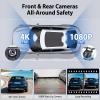 10.26" Wireless CarPlay Screen for Car: 4K Dash Cam & 1080P Backup Camera, Portable Touchscreen Car Stereo for Apple Carplay & Android Auto, GPS Navigation, Mirror Link, BT, FM, Voice Control view 4