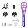 Bike Computer Extension Mount, Aluminum Alloy Adjustable Bracket for Garmin for IGPSport Mountain Road Cycling Handlebar Accessories, Purple Green Pink(Purple) view 1