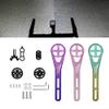 Bike Computer Extension Mount, Aluminum Alloy Adjustable Bracket for Garmin for IGPSport Mountain Road Cycling Handlebar Accessories, Purple Green Pink(Purple) view 2
