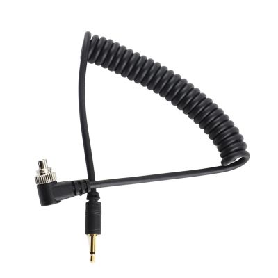 Extendable Flashing Synchronization Cord PC to 2.5mm Spring Coiled Design Space Saving Flashing Syncing Cable Photography Gear Durability PVC Accessory Cable