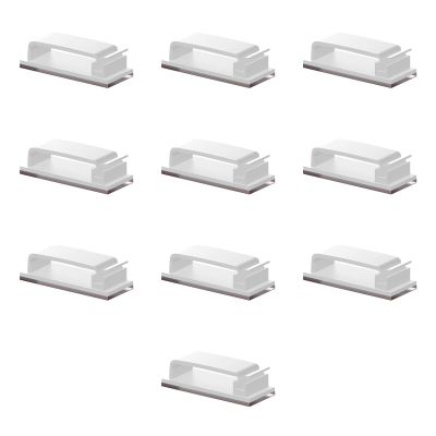 10Pcs Cable Clip Holder Multipurpose Management Holder Set with Adhesive Base for Desk Space Saving Cable