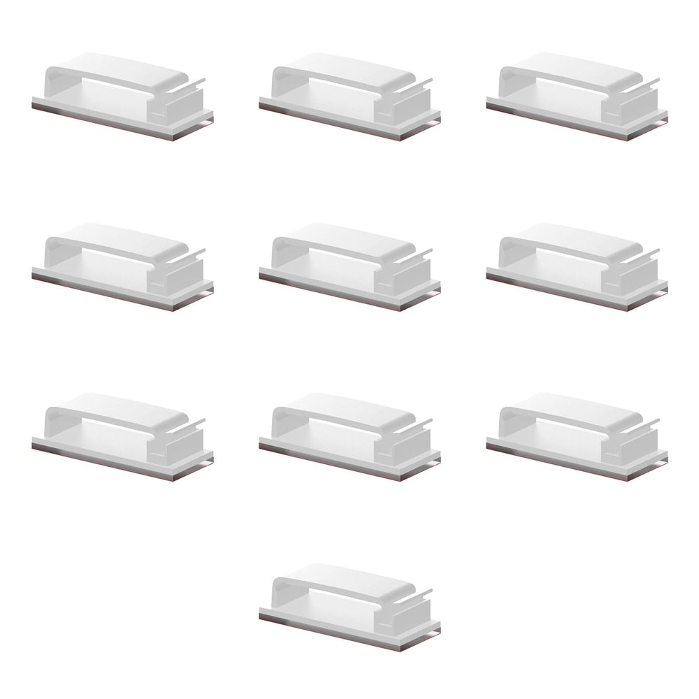 10Pcs Cable Clip Holder Multipurpose Management Holder Set with Adhesive Base for Desk Space Saving Cable